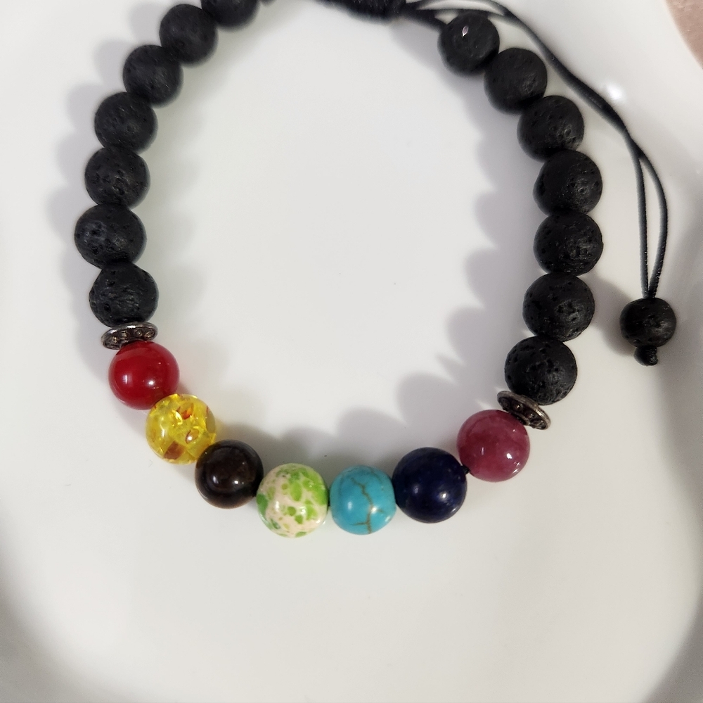 Adjustable String Chakra Bracelet - Picture 4 of 4